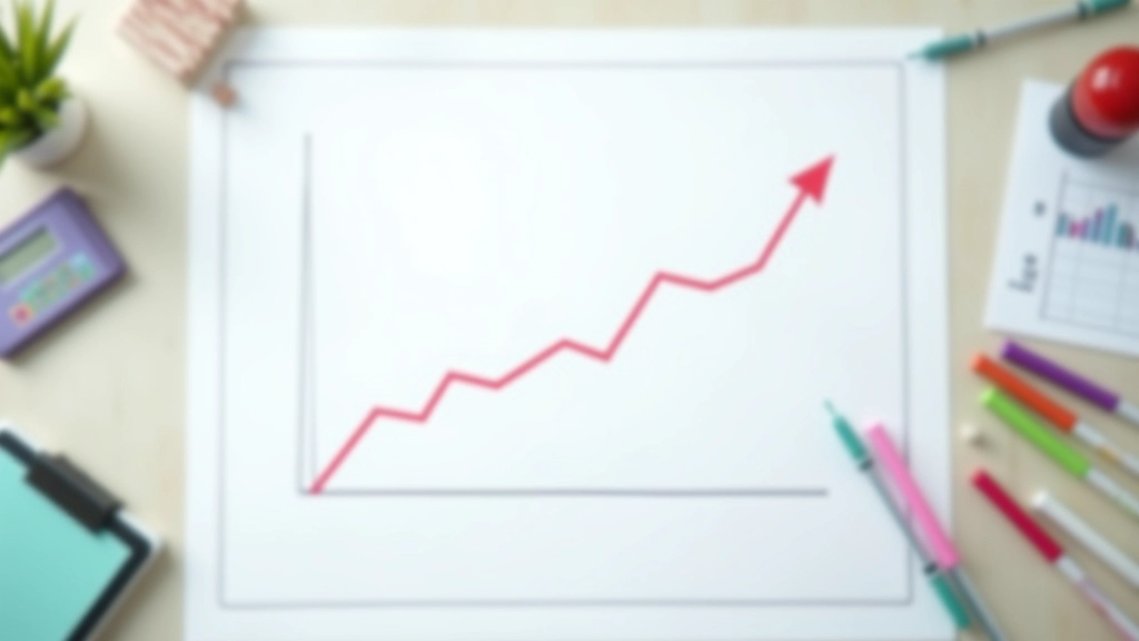 Tableau avec graphique montrant une tendance positive, symbole de progression économique