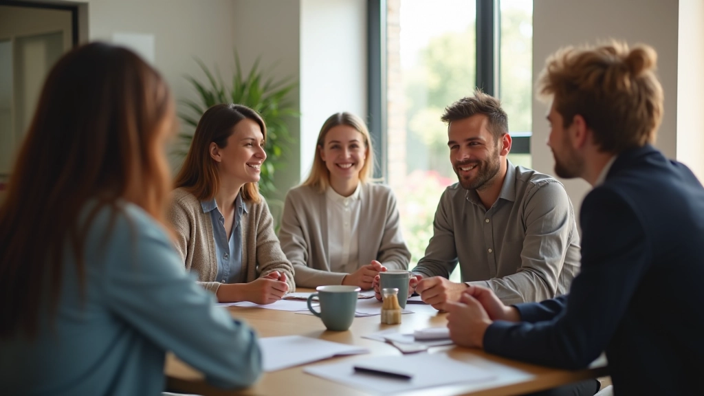 Personnes travaillant ensemble sur des objectifs financiers autour d'une table