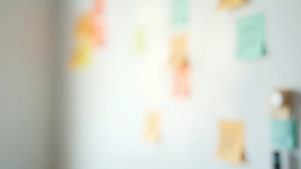 Tableau blanc avec des notes colorées et un stylo, organisation financière et planification personnelle