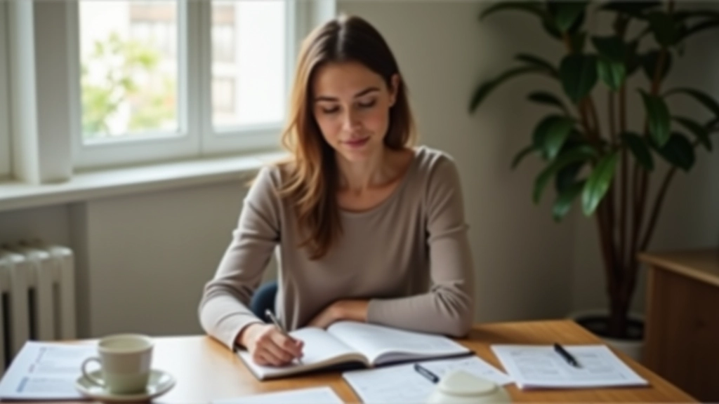 Une personne planifiant son bien-être financier avec nos ressources
